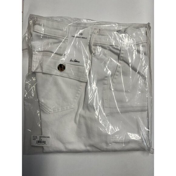 Sam Edelman The Cargo Utility Ankle Pant~Size 0/25~White Stylish Classic NEW - Picture 6 of 9